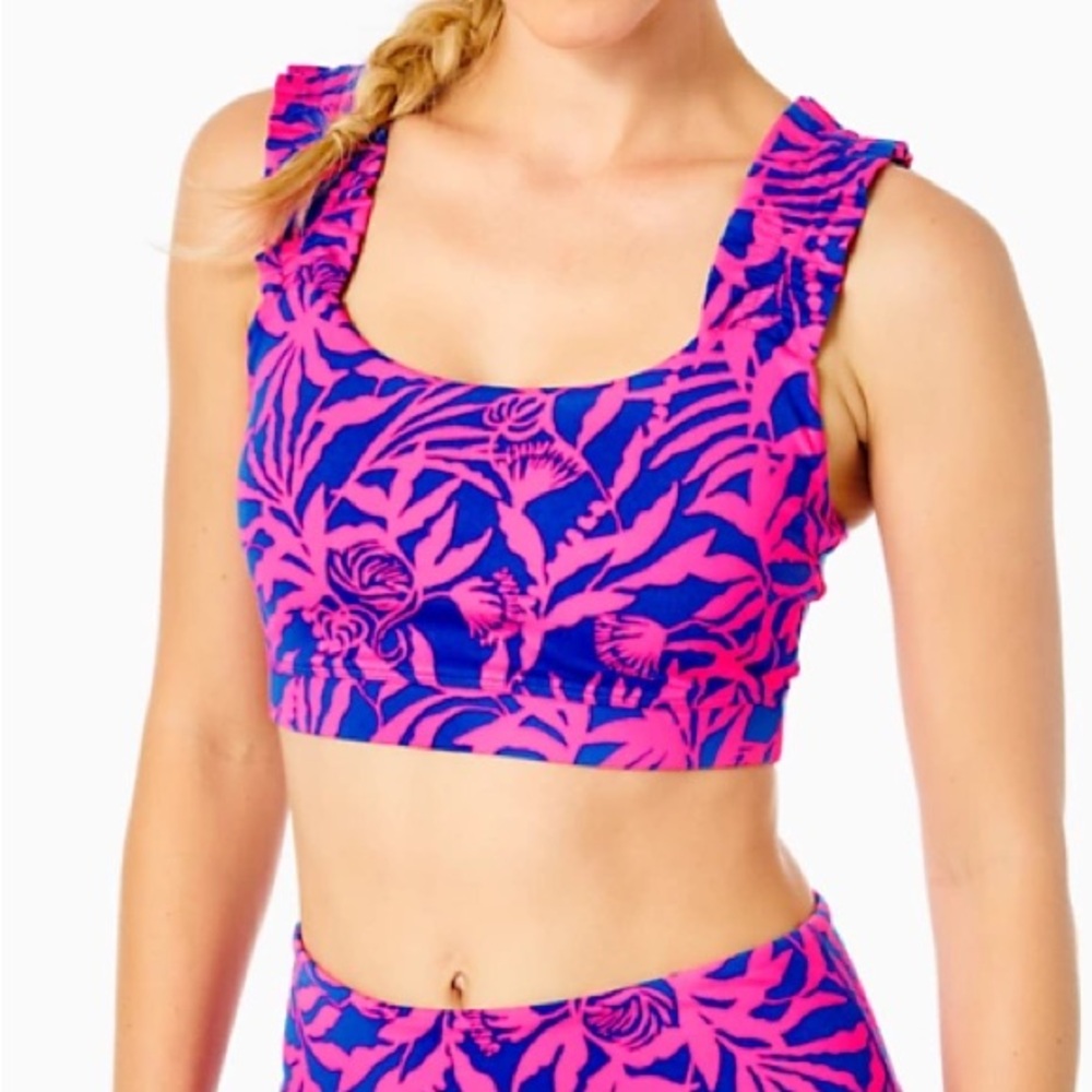 Lilly Pulitzer UPF 50+ Luxletic Karena Ruffle Sports Bra